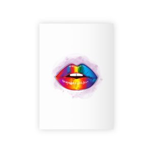 Rainbow Lips Lgbt Beautiful Fashionable Realistic Realistic Watercolor Style Print Vector Gift Wrapping Paper Rolls 1pc