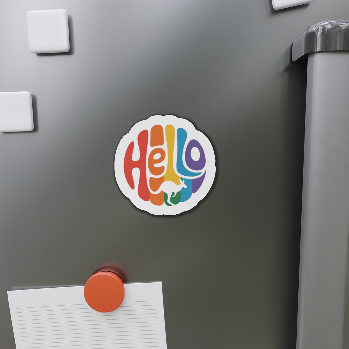 Hello Multicolor Logo Die Cut Magnets - Image 14