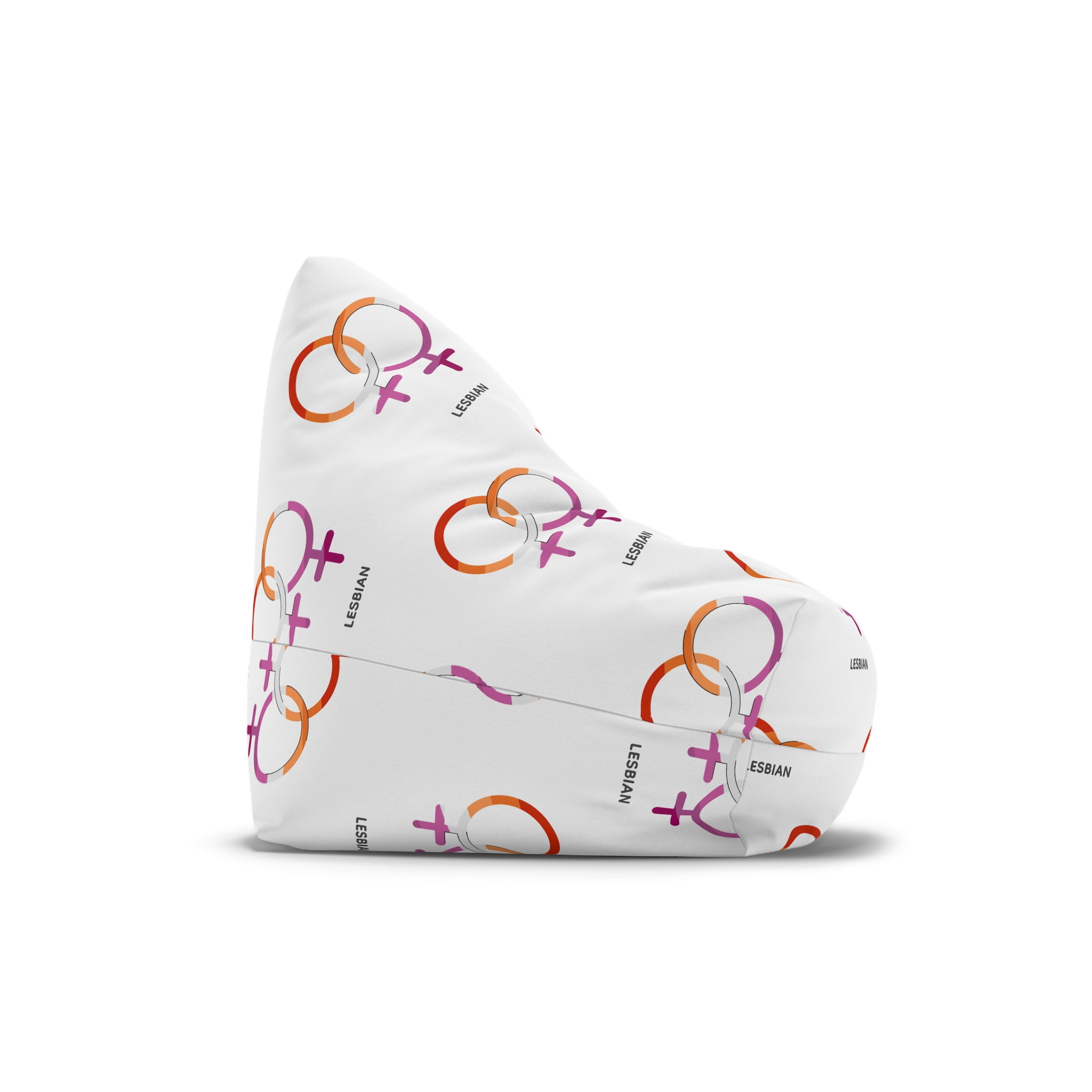 Lesbian Orientation Identity Symbol Bean Bag Chair Cover - Image 3