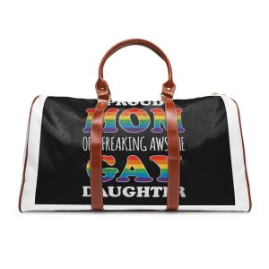Mother Day Pride Rainbow Typography Vector Premium T Shirt(3) Waterproof Travel Bag