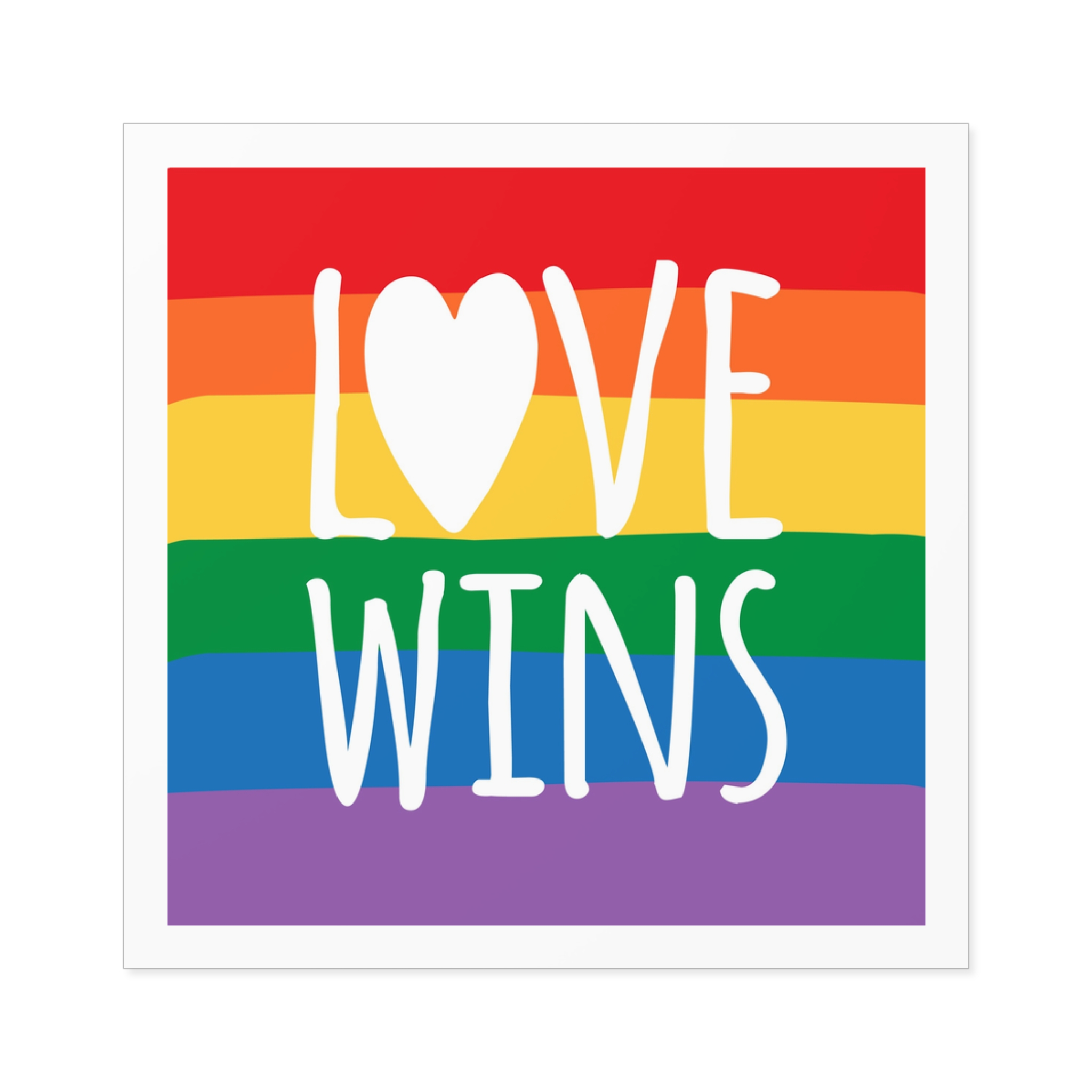 Lovewins Heart Hd 2 Laminate Stickers Square - Image 25