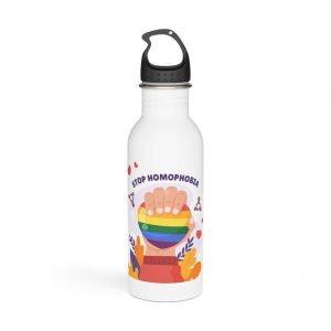 Hand Drawn Stop Homophobia Concept Illustrated Stainless Steel Water Bottle