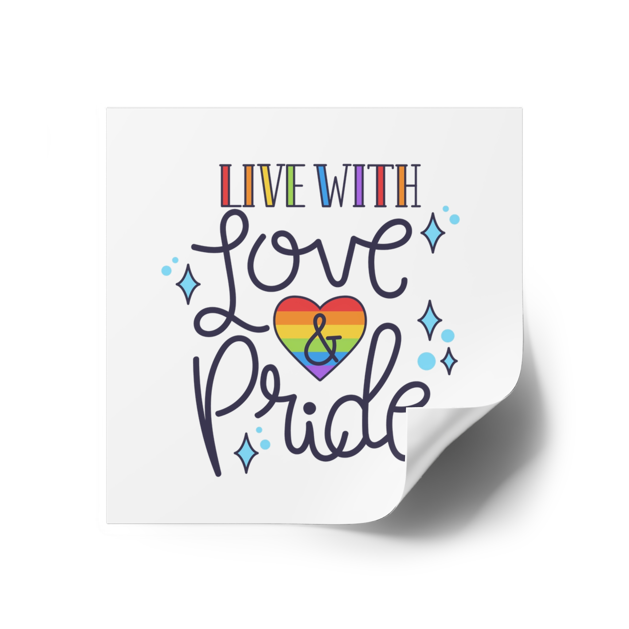 Pride Day Lettering Concept Laminate Stickers Square - Image 18