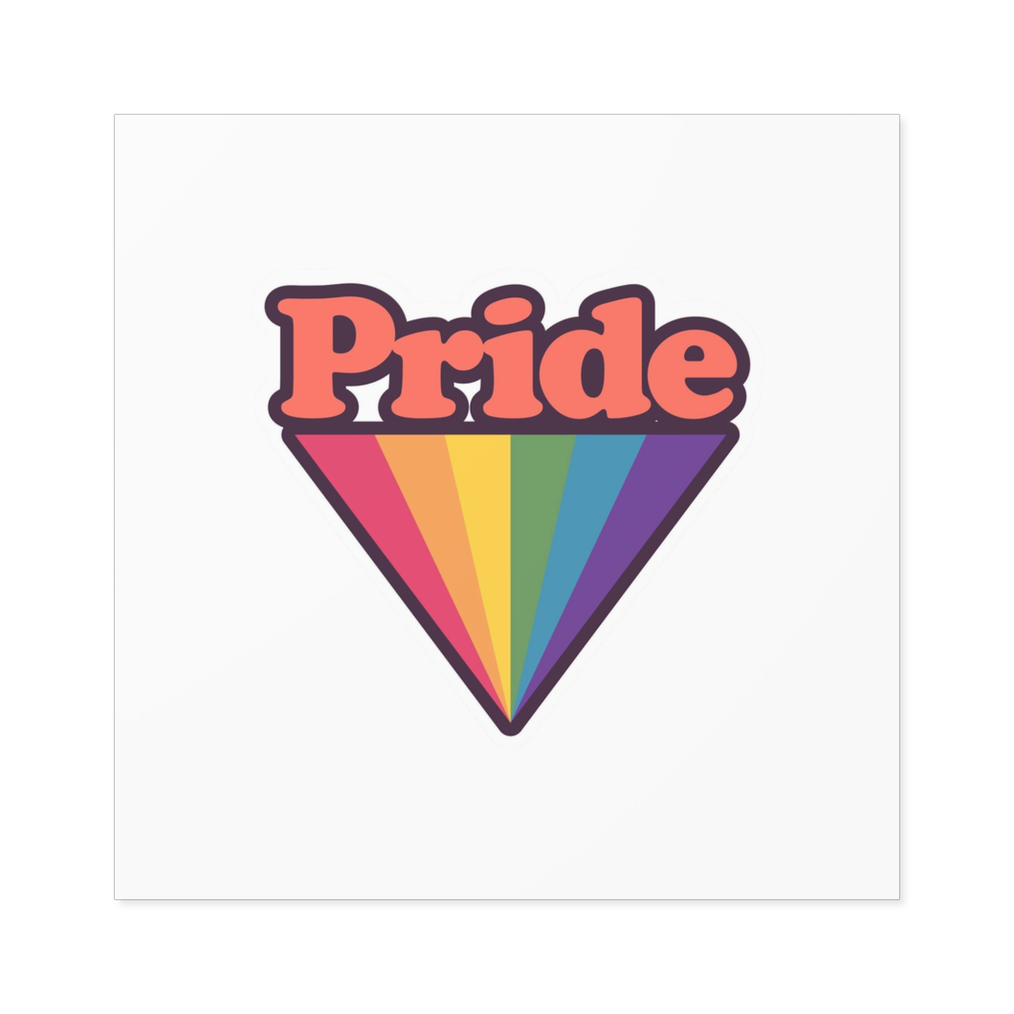 Pride With Rainbow (1) Laminate Stickers Square - Image 17