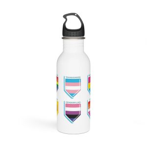 Flat Pride Month Lgbt Flags Collection Stainless Steel Water Bottle