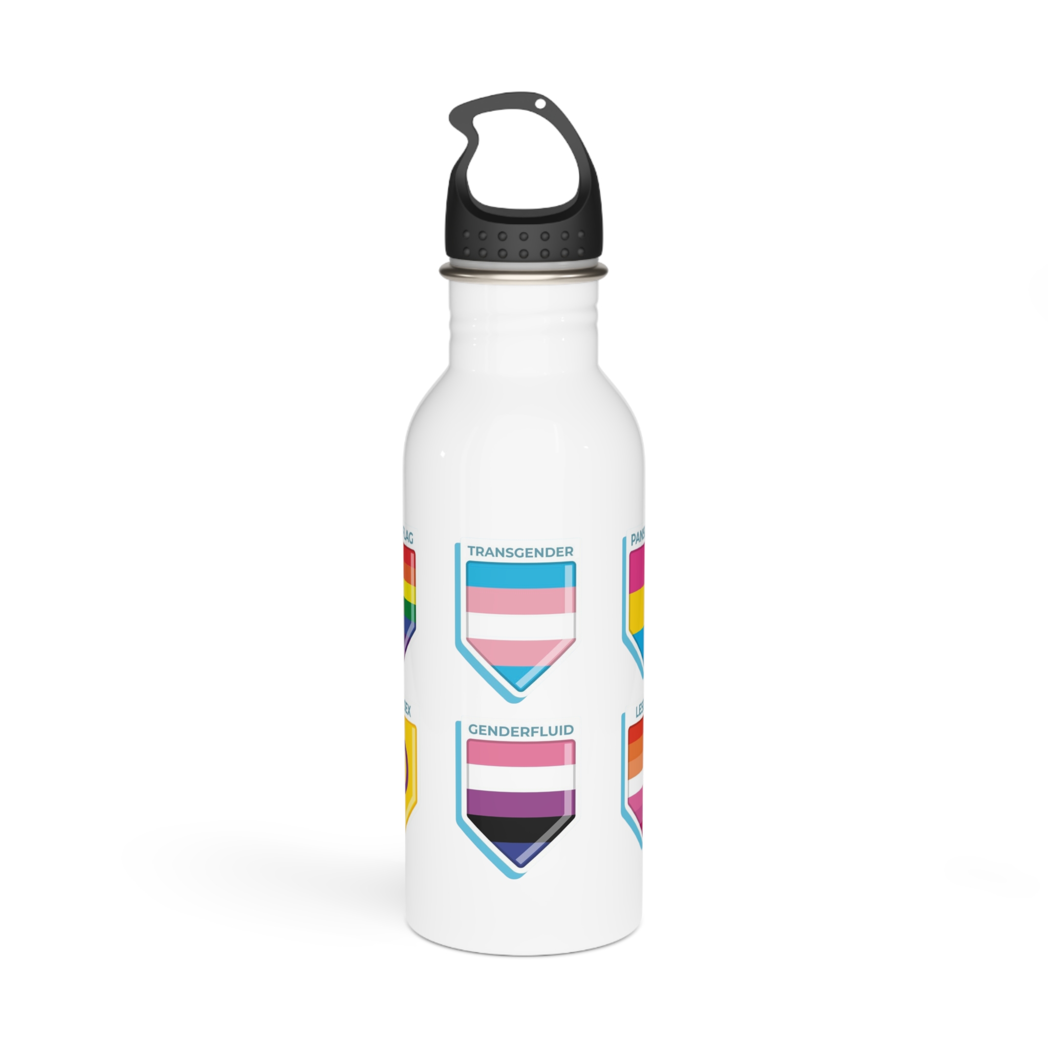 Flat Pride Month Lgbt Flags Collection Stainless Steel Water Bottle