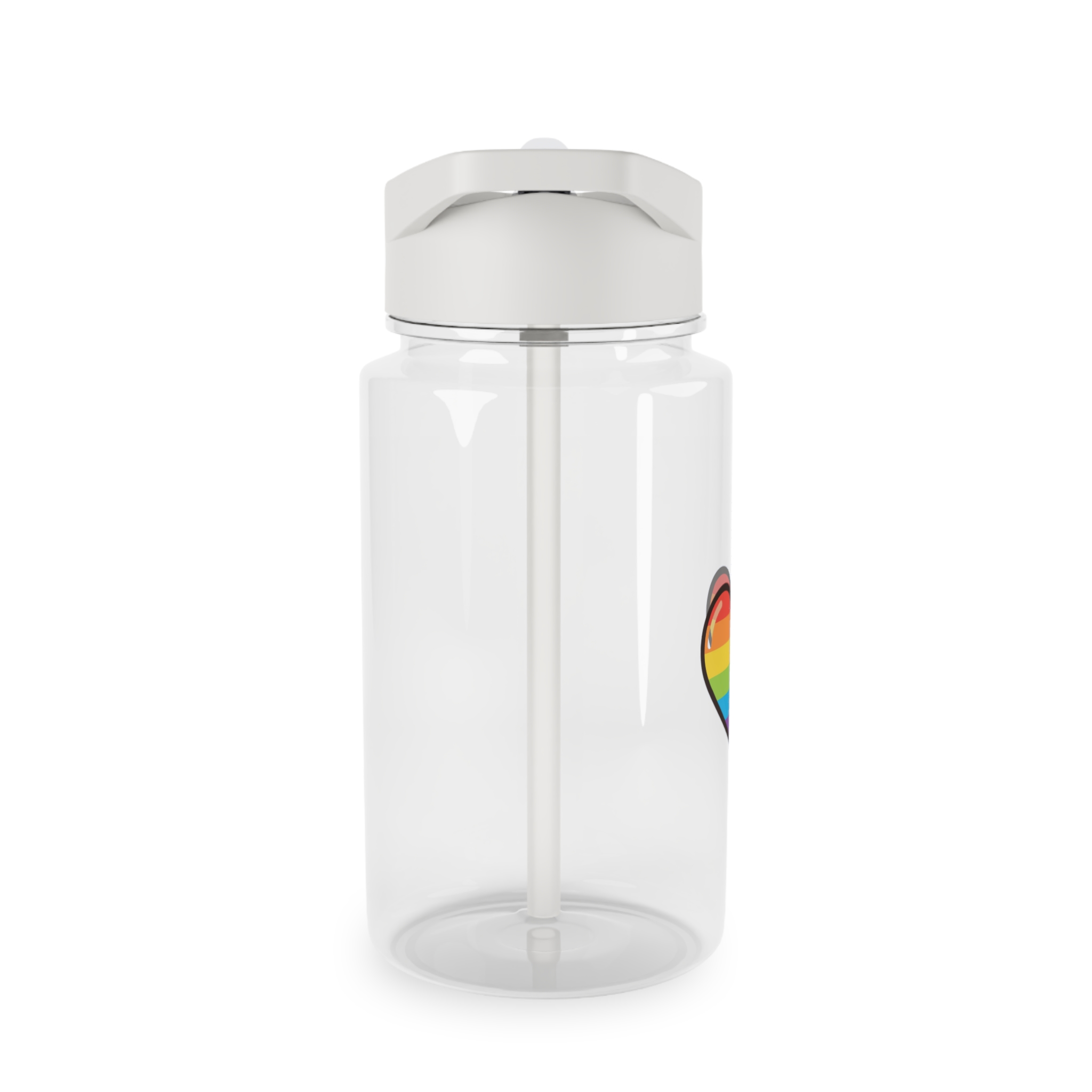 Lgbtq Pride Rainbow Heart Icon Tritan Water Bottle - Image 4