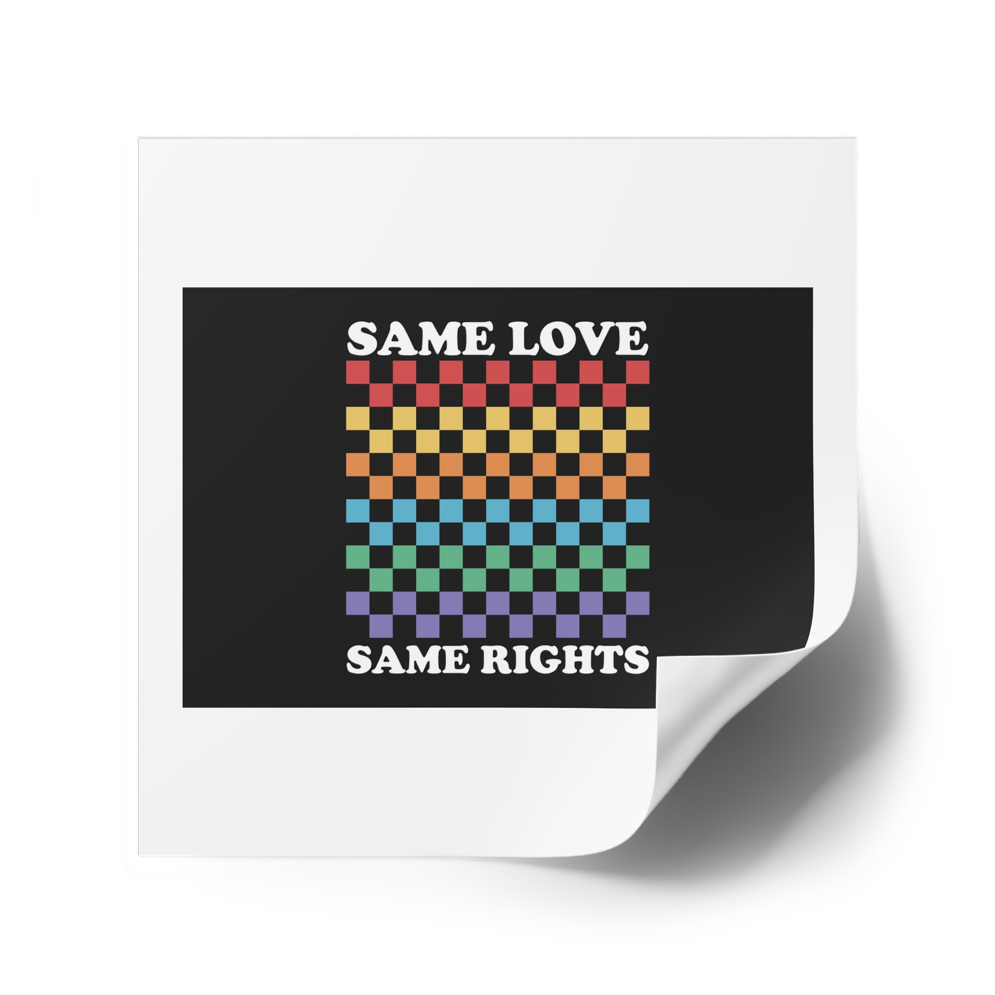 Pride Lgbt Gay Typography T Shirt Design Laminate Stickers Square - Image 34