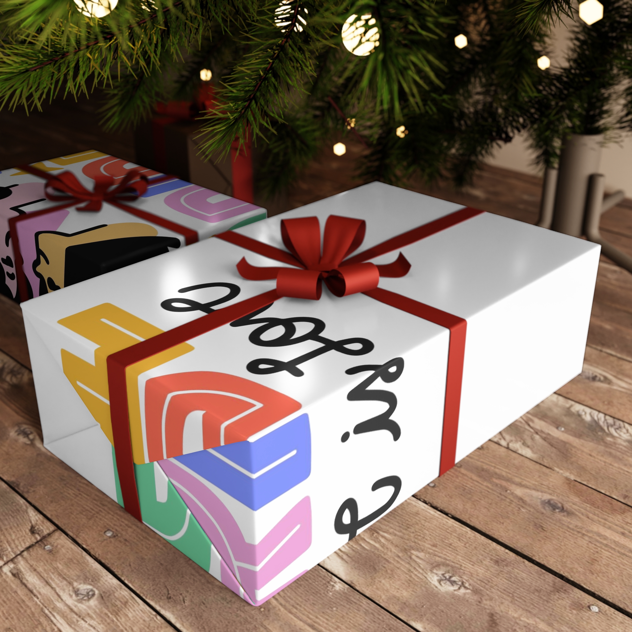 Pride Day Lettering With Lesbian Couple Gift Wrapping Paper Sheets 1pc - Image 3