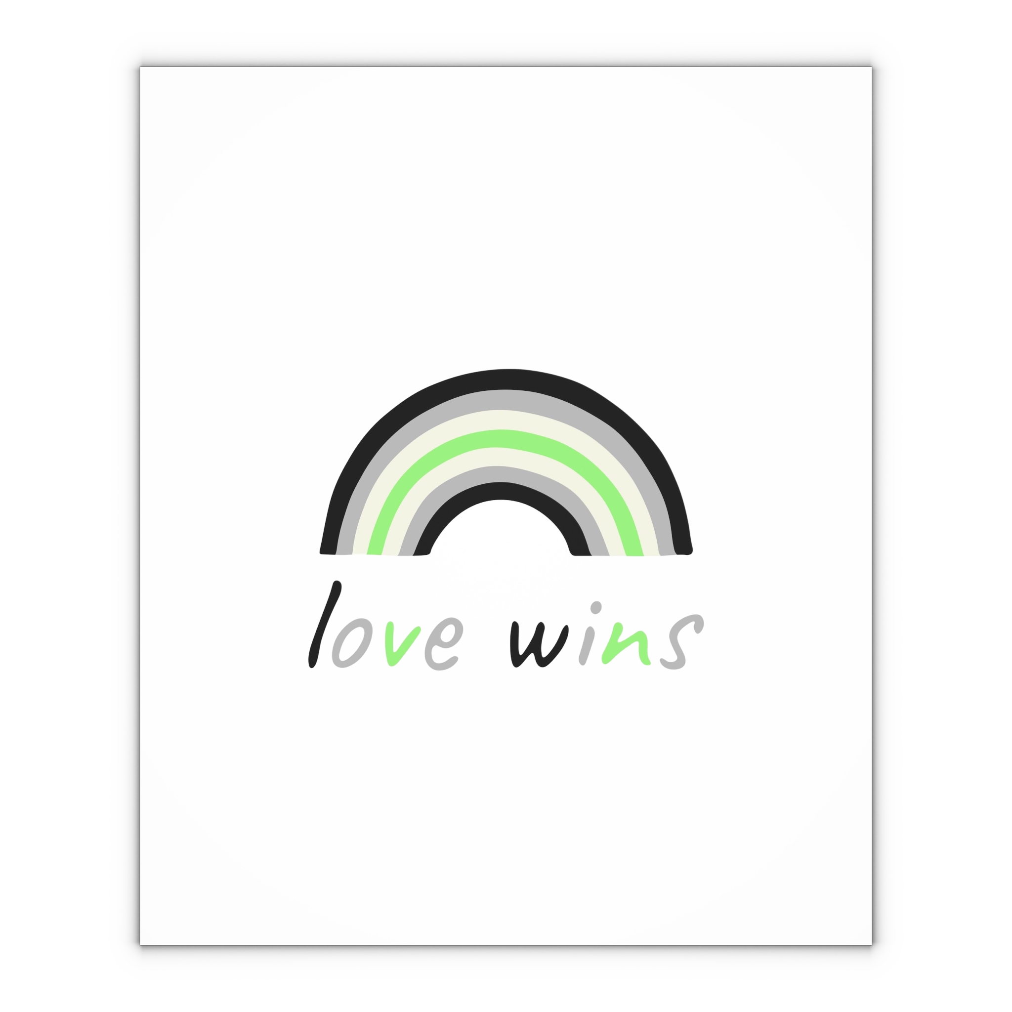 Colorful Rainbow Shape Agender Pride Flag Happy Pride Day Lgbtqia Community Pride Month Vector Hand Drawn Doodle Posters Stickers Logo Cards Gift Wrapping Paper Sheets 1pc - Image 4