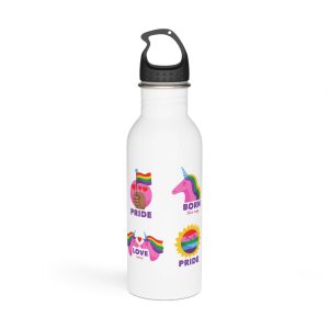 Illustrations Pride Day Badges Set Stainless Steel Water Bottle