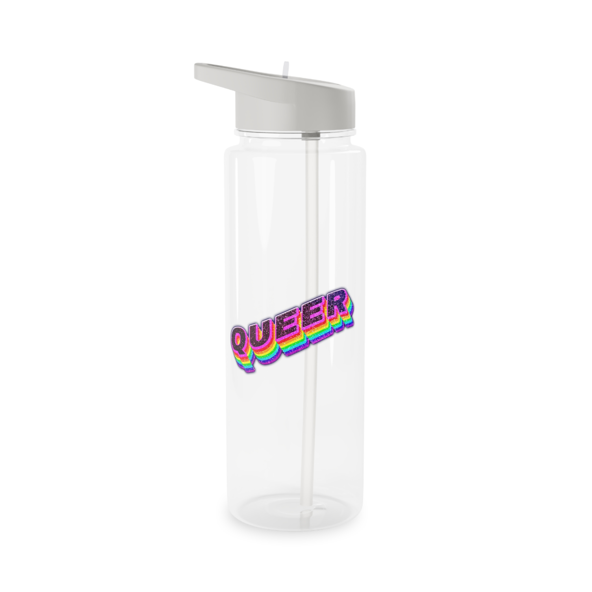 Queer Png Word Rainbow Typography Tritan Water Bottle - Image 5