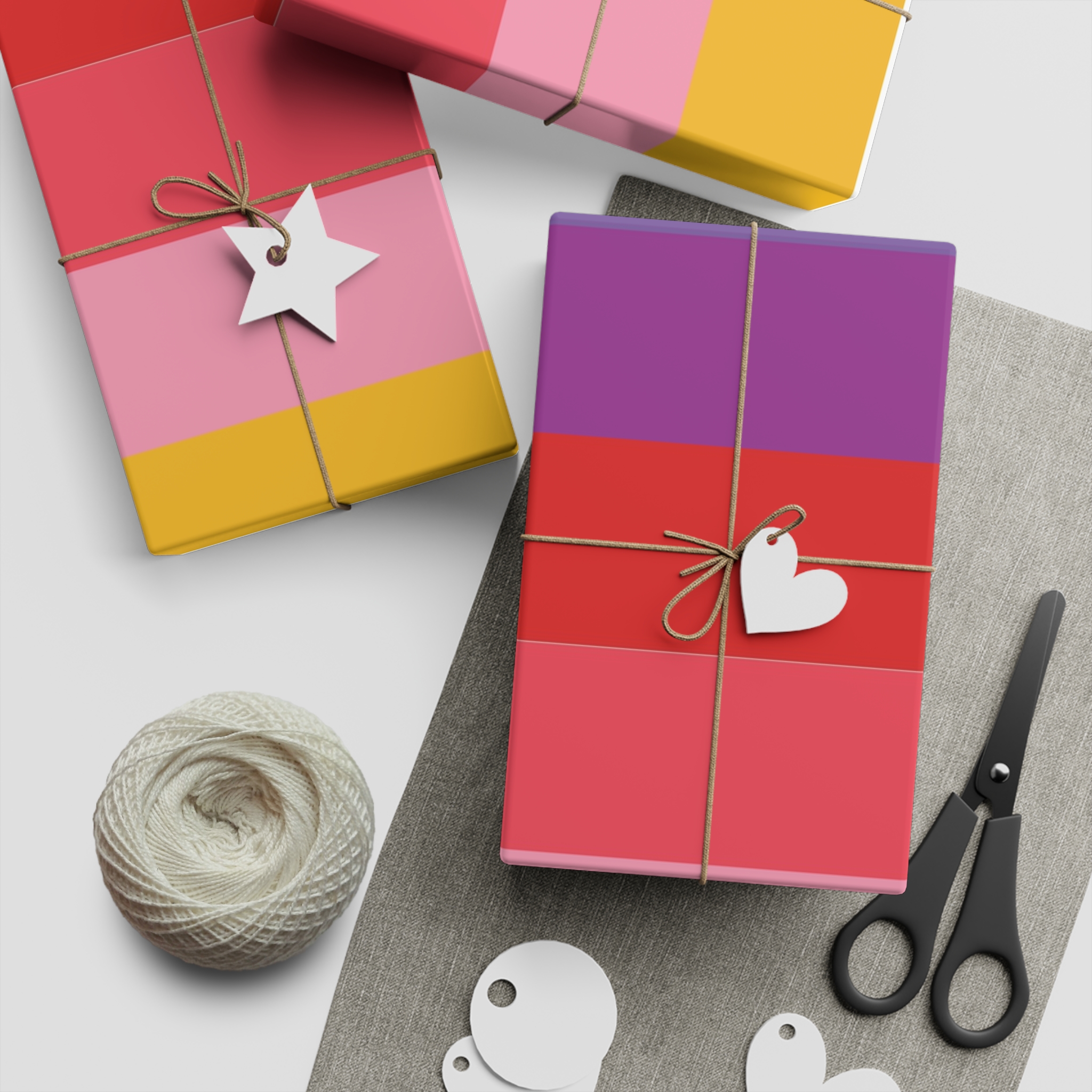 Lesbian Pride Design DC3A9F Gift Wrapping Paper Sheets 1pc - Image 5