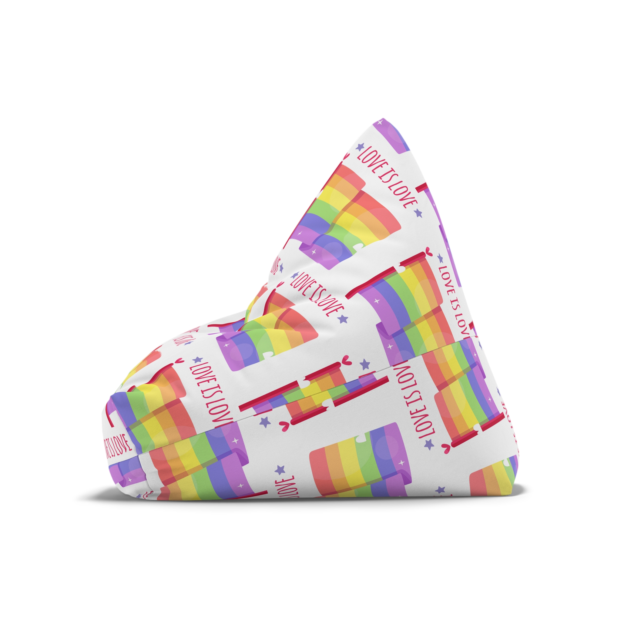Pride Day Flag With Love Bean Bag Chair Cover - Image 8