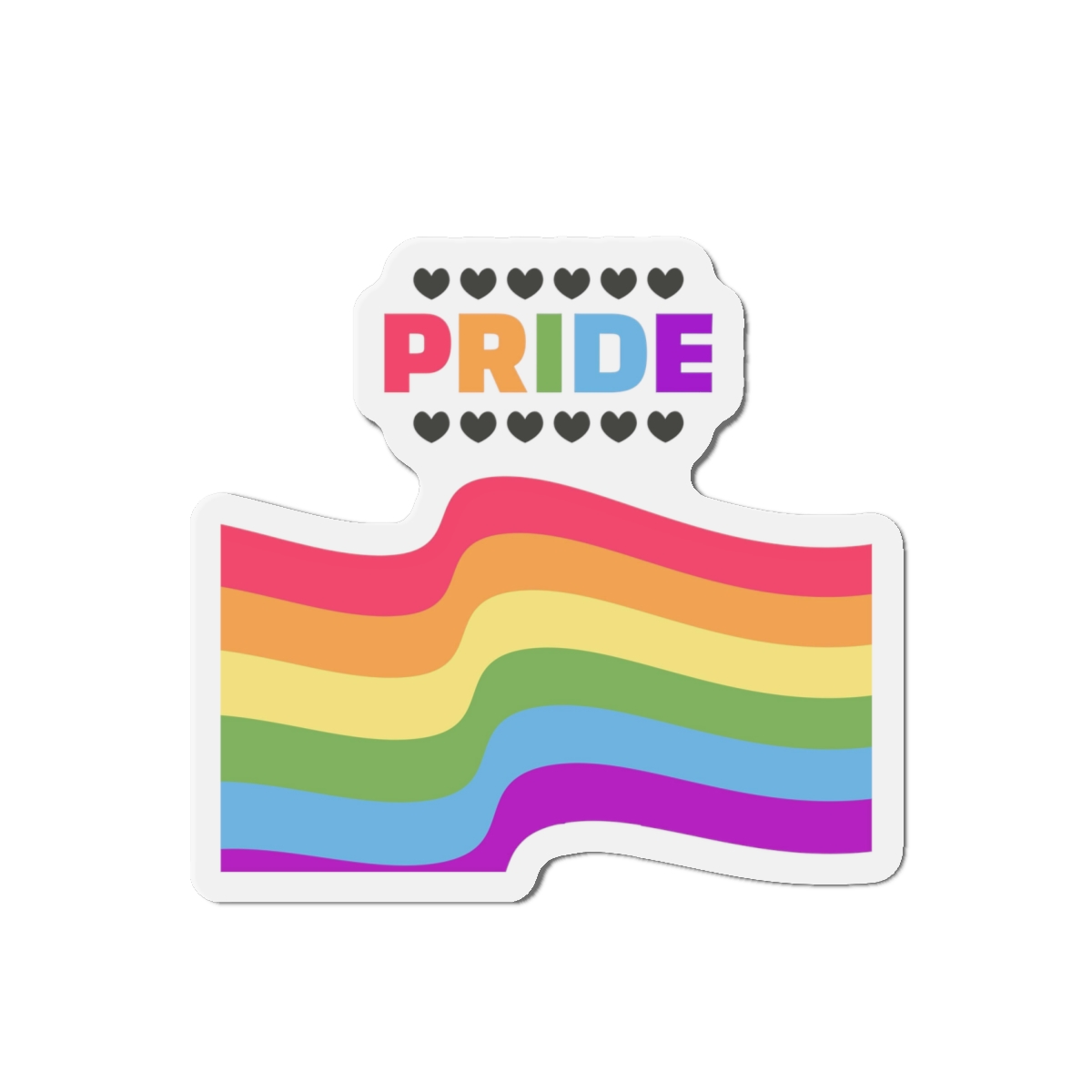 Pride Background With Flag Lgbtq Pride Die Cut Magnets - Image 13