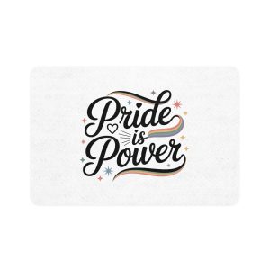 Pride Is Power T Shirt Design Isolated White Background Pet Food Mat 12x18
