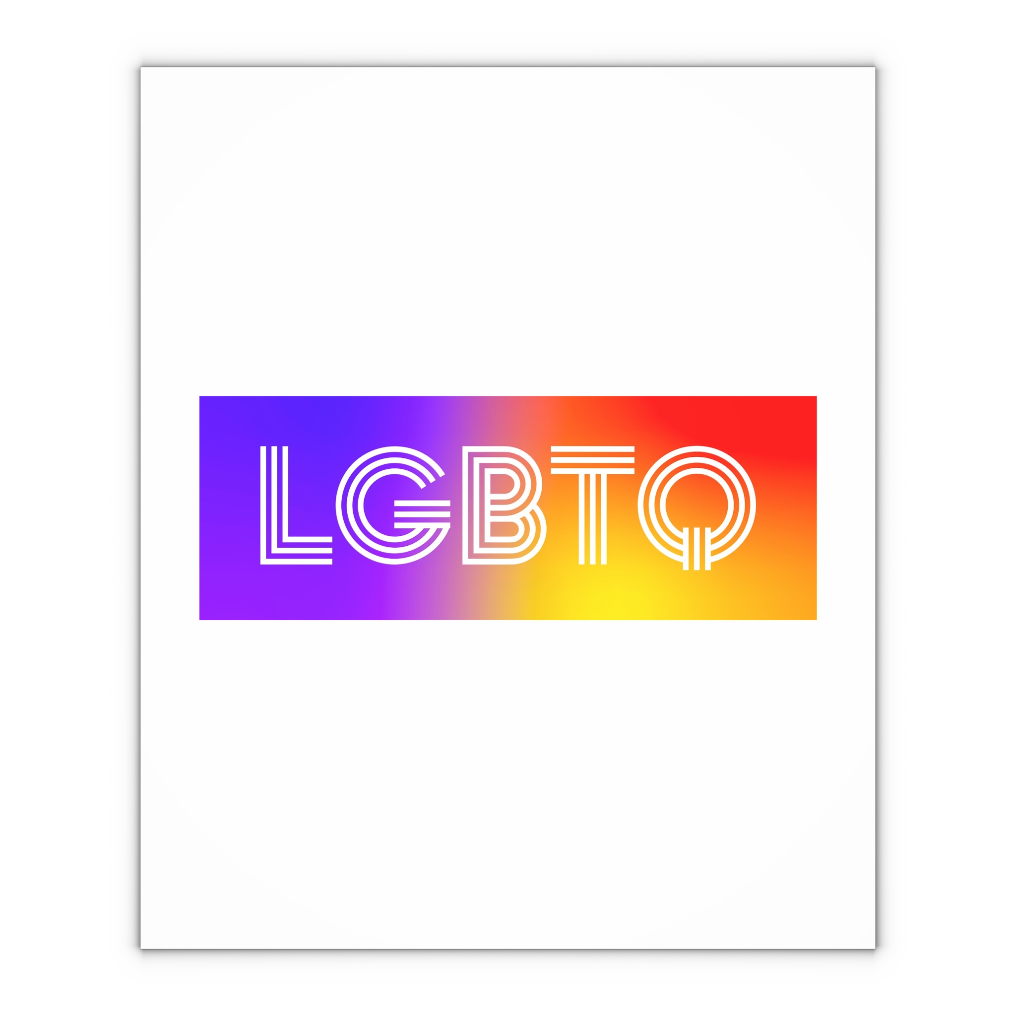 Lgbtq Typography With Rainbow Gradient Background Colorful Vibrant Pride Concept Poster Banner Gift Wrapping Paper Sheets 1pc - Image 4