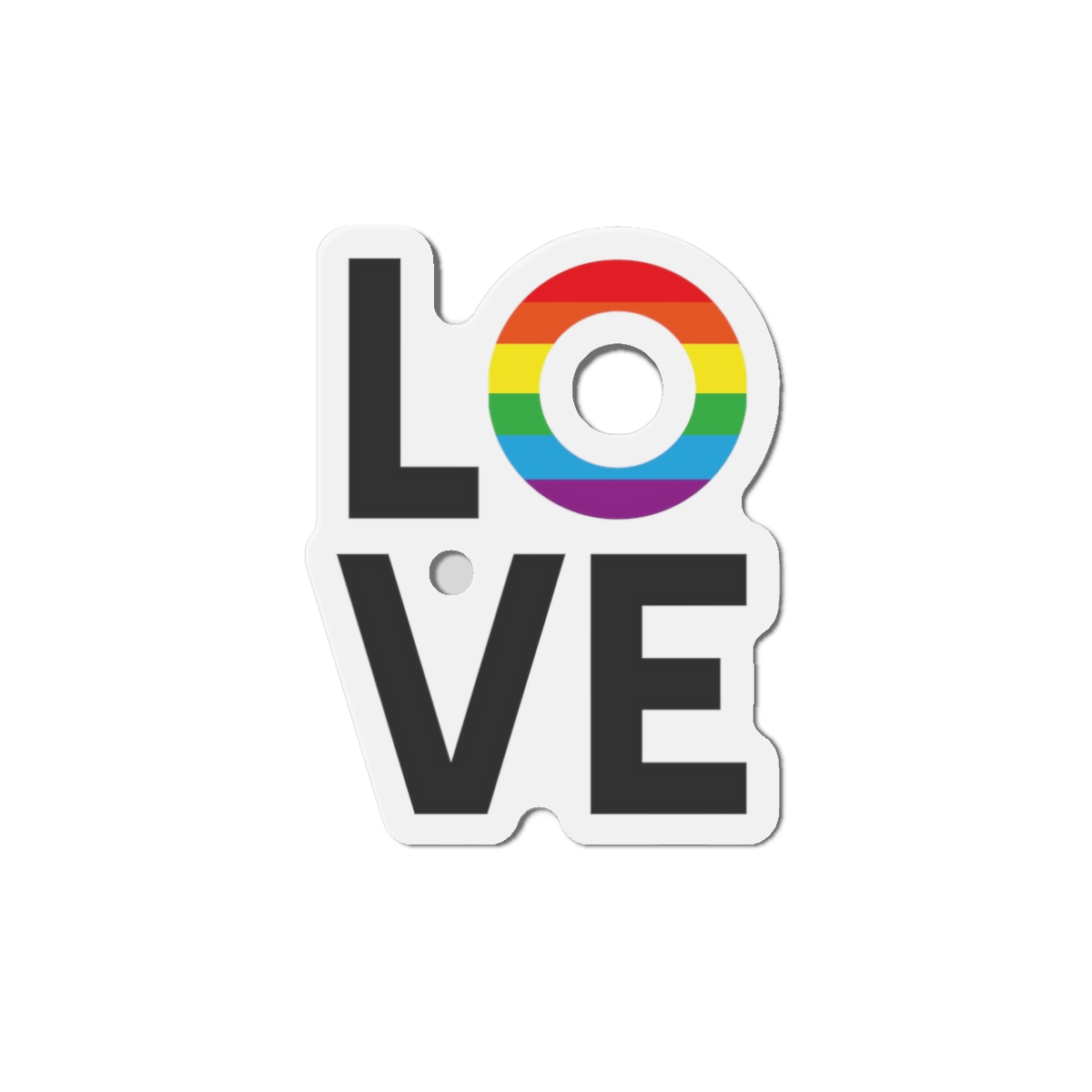 Vector Flat Lgbt Rainbow Flag Love Lettering Die Cut Magnets - Image 4