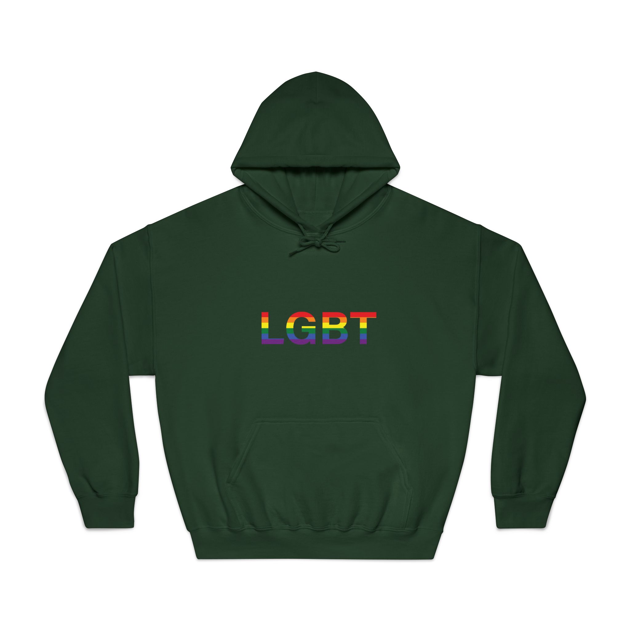 Lgbt Word Text Letter Rainbow Color Flag Isolated White Background Vector Illustration Unisex Dryblend Hooded Sweatshirt - Image 21