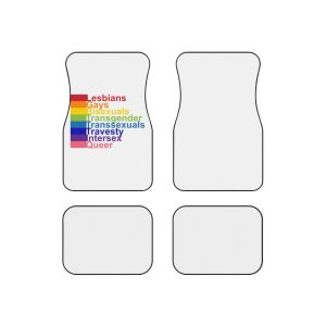 Lgbt Concept Motivating Phrase Colors Rainbow Decoding Abbreviations Lgbt Lesbian Gay Bisexual Transgender Transsexual Travesty Intersex Queer Car Mats Set Of 4