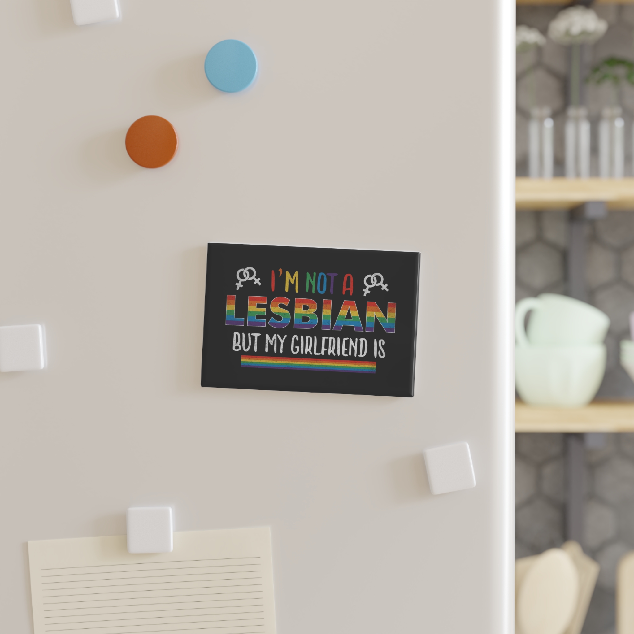 Pride Gay Rainbow Typography Vector Premium T Shirt(4) Button Magnet Rectangle 1 And 10 Pcs - Image 3