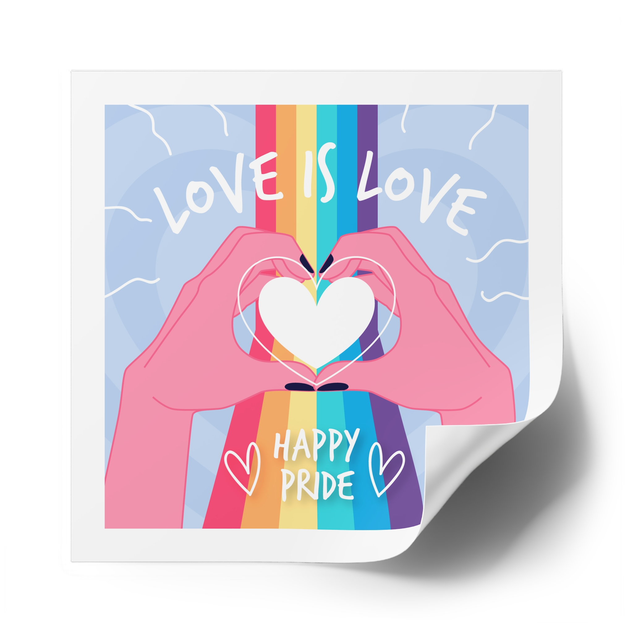 Pride Day Celebration Design Laminate Stickers Square - Image 58