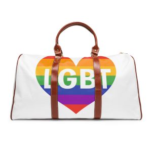Lgbt Rainbow Colors Heart Mark Lgbt Letters Waterproof Travel Bag