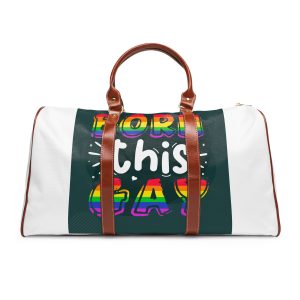 Born This Gay Premium Gay Pride Lettering Vector Design Waterproof Travel Bag