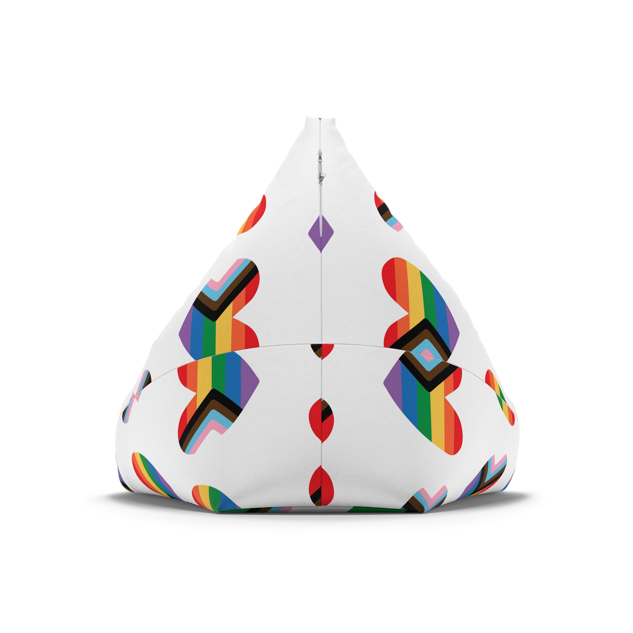 Vector Lgbt Lgbtqia New Flag Rainbow Heart(1) Bean Bag Chair Cover - Image 6