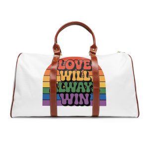 Love Will Always Win Pride Celebration Waterproof Travel Bag