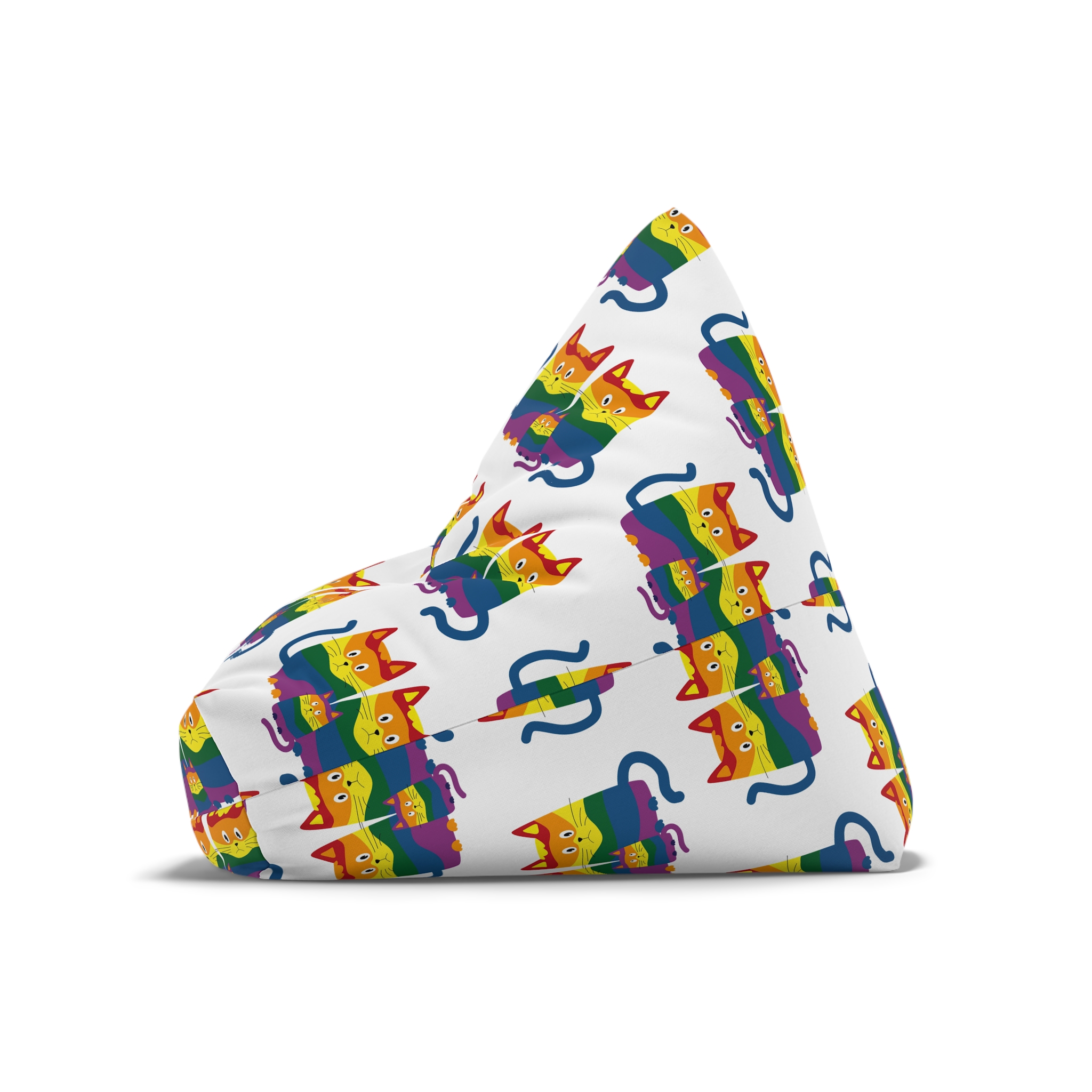 Lgbt Cats Samesex Love Like Everyone Else Cute Cartoon Cats Vector Copyspace Bean Bag Chair Cover - Image 8