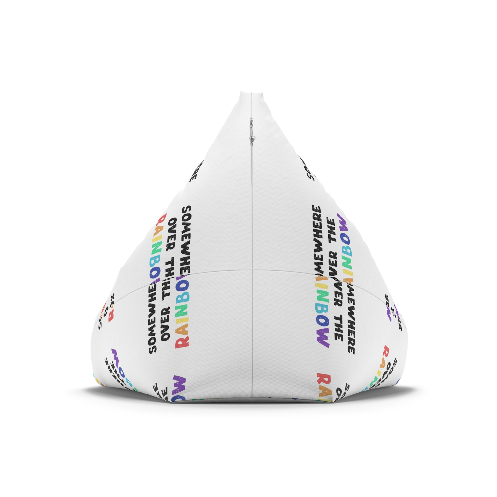 Vector Illustration With Hand Drawn Lettering Rainbow Bean Bag Chair Cover - Image 6