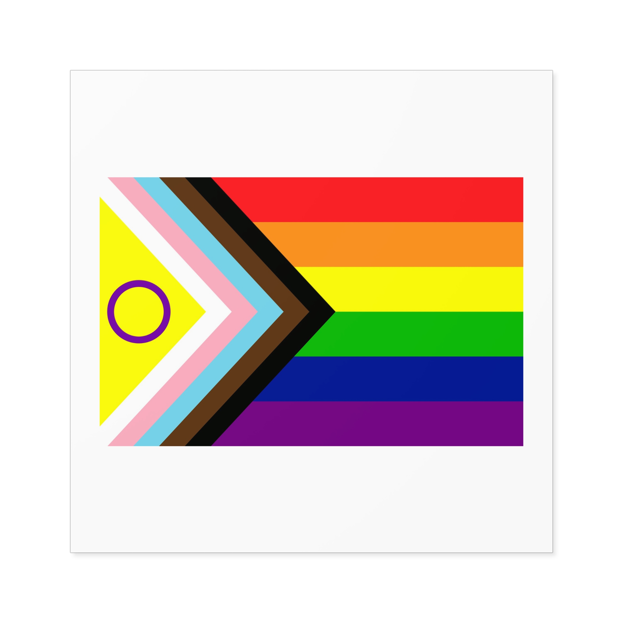 Lgbtq Pride Flag New Lgbtq Pride Flag Vector Updated Intersex Inclusive Progress Pride Flag Laminate Stickers Square - Image 33