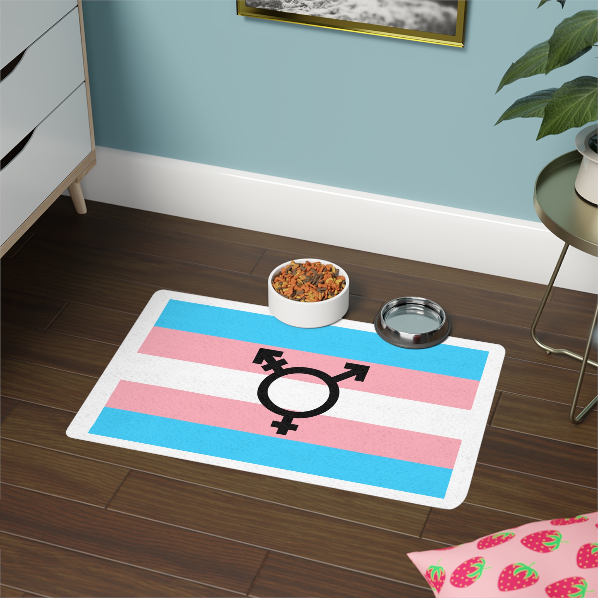 Lesbian Pride Design 8F6ADF Pet Food Mat 12x18 - Image 4