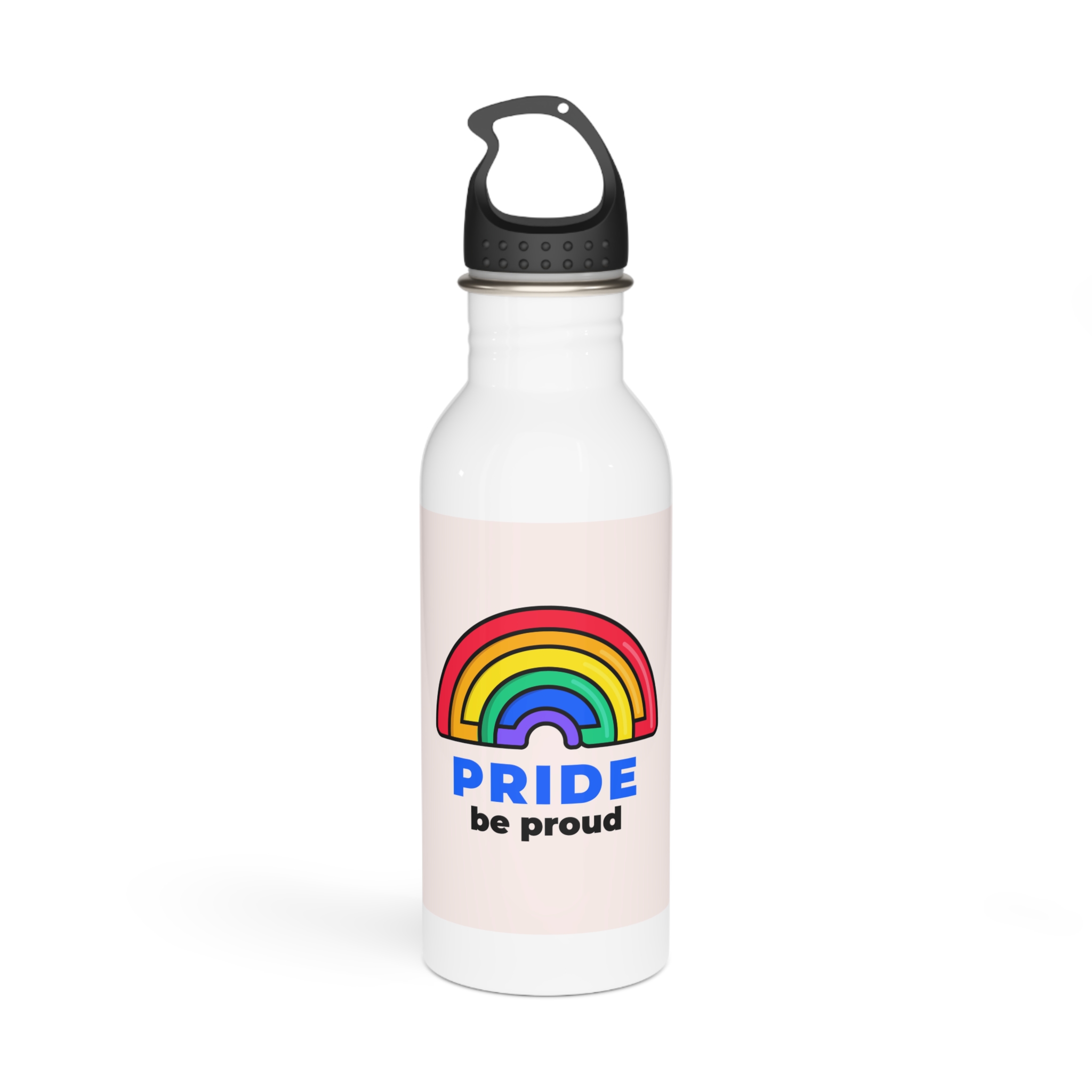 Flat Lgbt Pride Month Logo Template(1) Stainless Steel Water Bottle