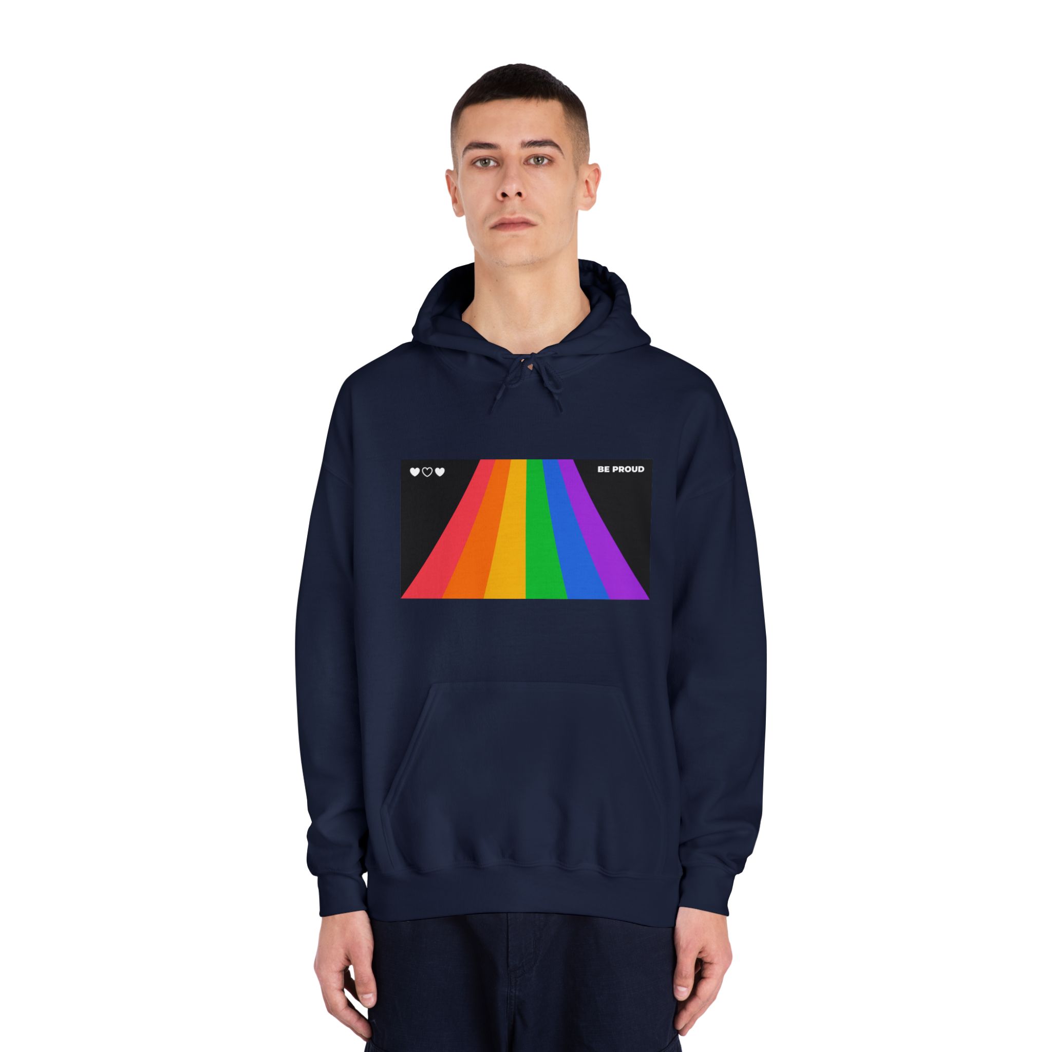 Modern Colorful Pride Zoom Background Unisex Dryblend Hooded Sweatshirt - Image 31