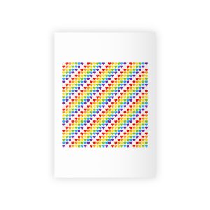 Rainbow Heart Mosaic Seamless Vector Pattern Gift Wrapping Paper Rolls 1pc