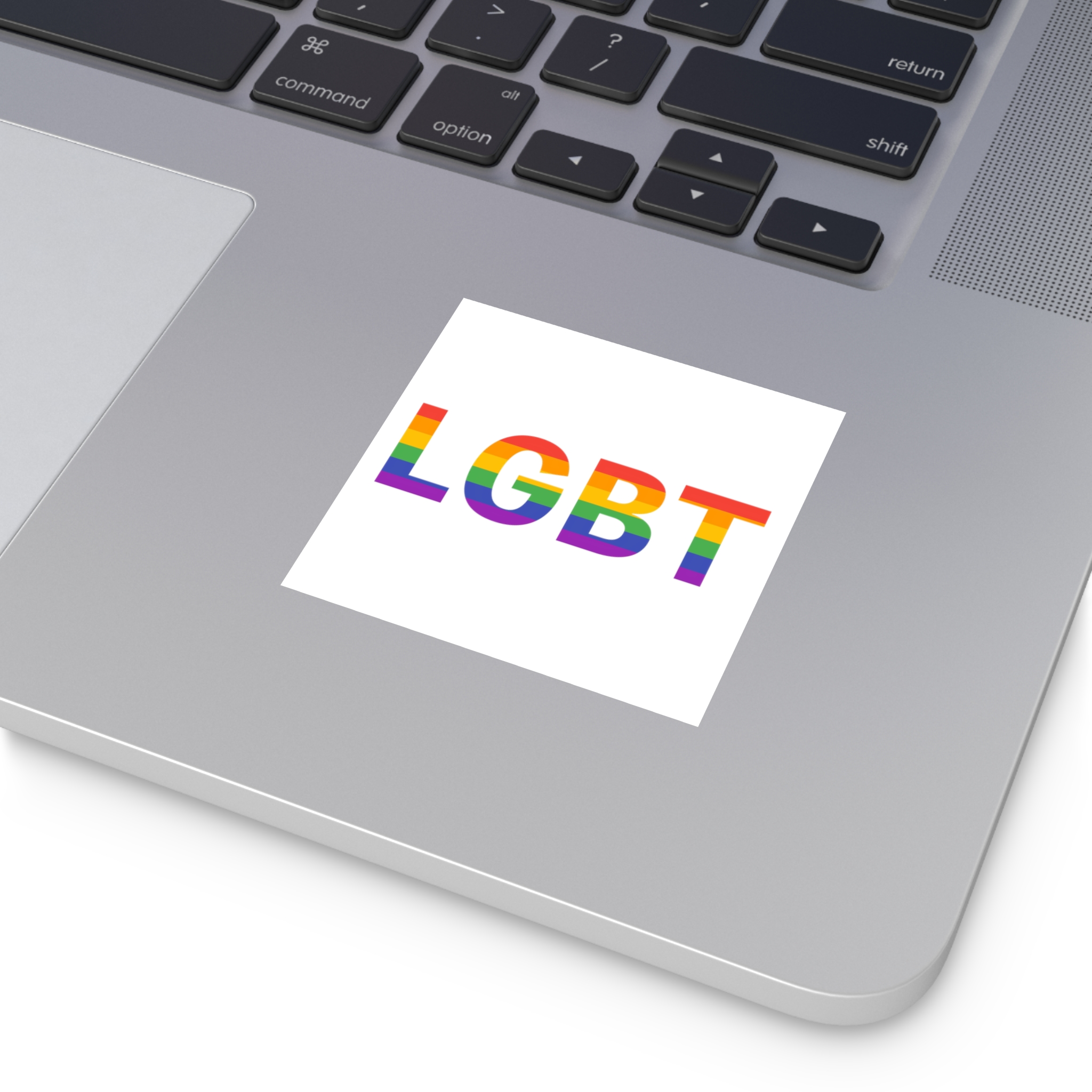 Lgbt Rainbow Colors Lgbt Logo Laminate Stickers Square - Image 11