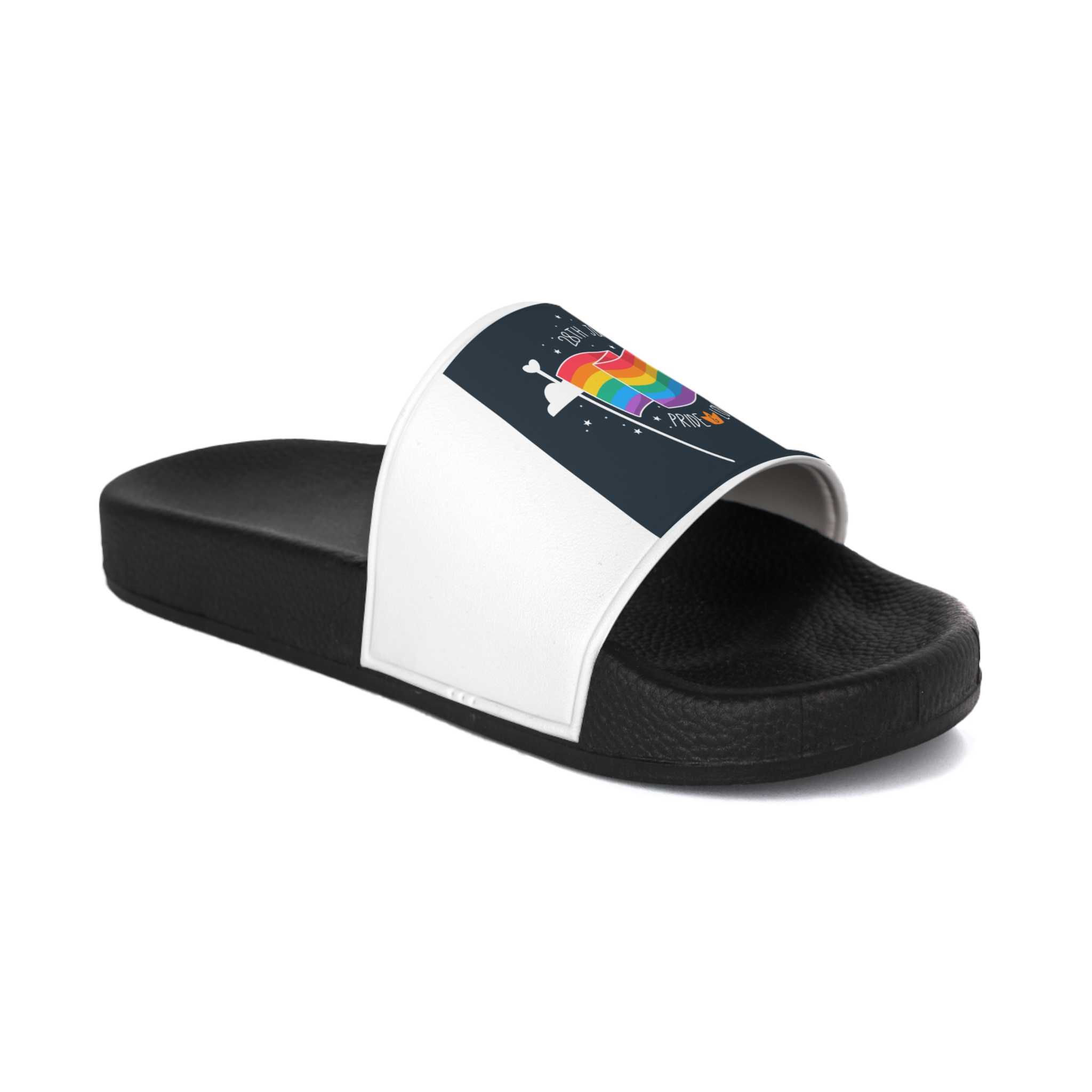 Rainbow Flag With Pride Day Concept Mens Slide Sandals - Image 2
