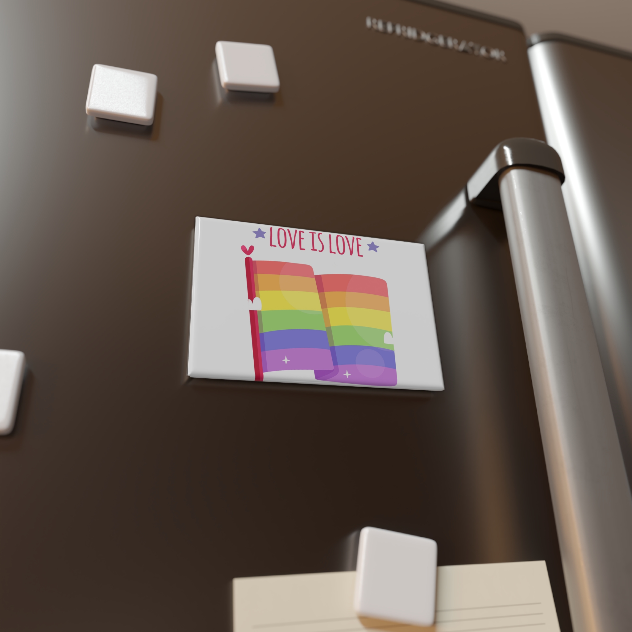 Pride Day Flag With Love Button Magnet Rectangle 1 And 10 Pcs - Image 4