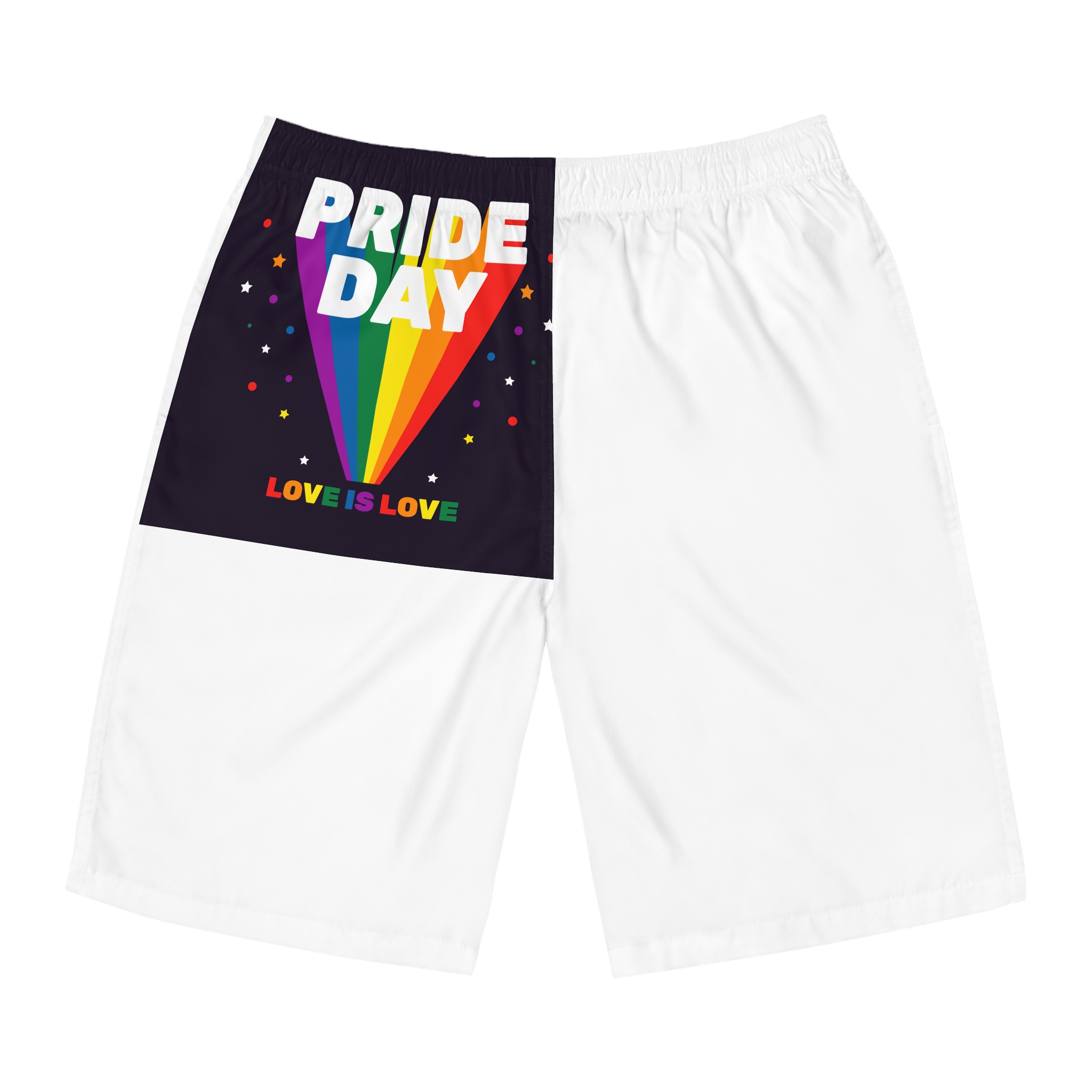 Colorful Pride Day Celebration Concept Mens Board Shorts Aop