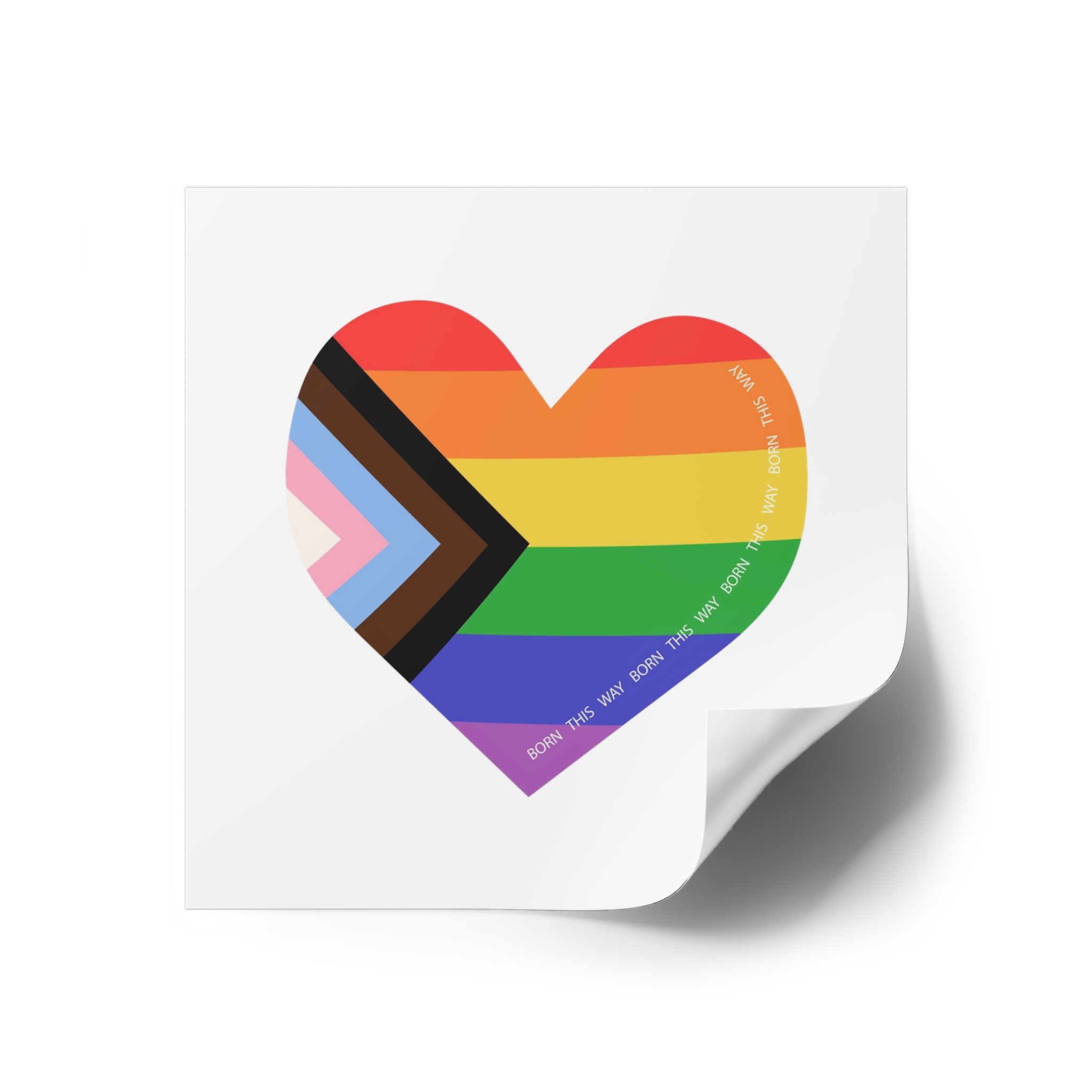 Heart Shaped Lgbtq Flag Flat Vector Illustration Laminate Stickers Square - Image 18
