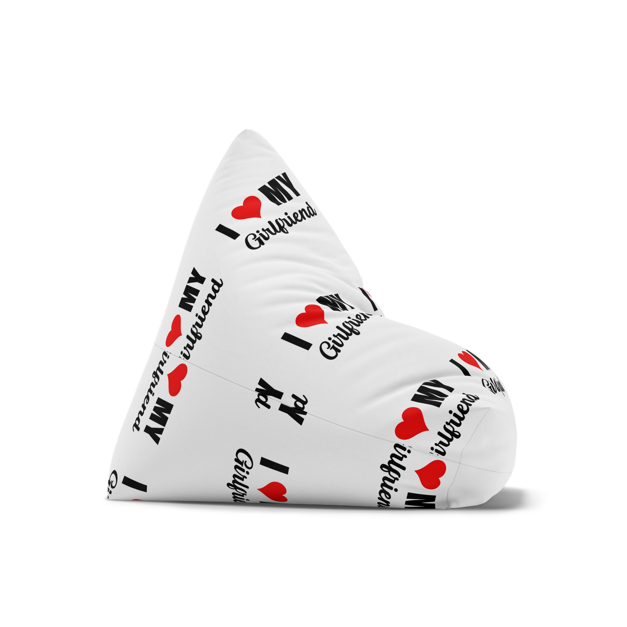 I Love My Girlfriend Valentine T Shirt Design Bean Bag Chair Cover - Image 7