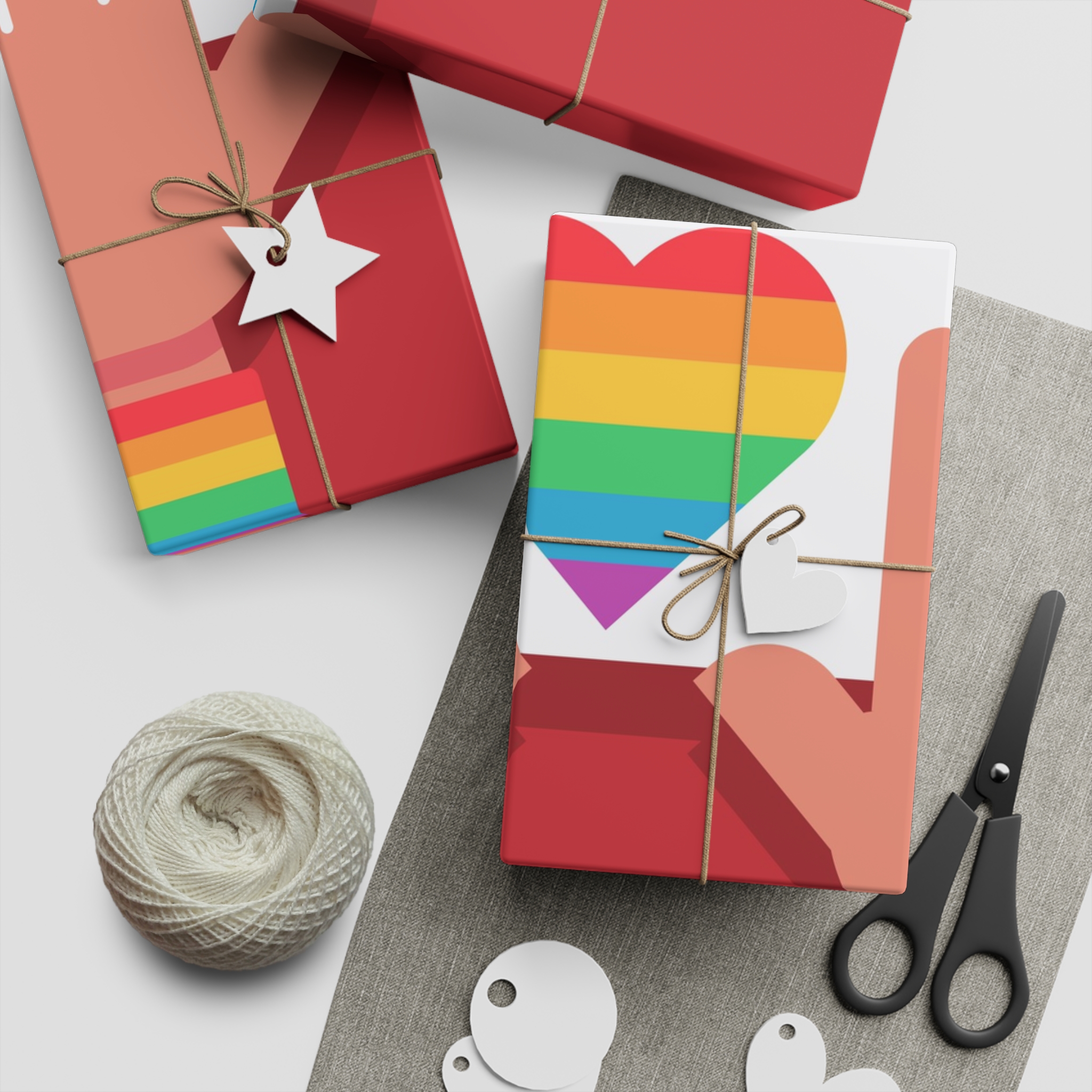Hands Holding Lgbt Posters People Crowd With Rainbow Flag Gender Signs Hearts Lgbtq Community Pride Gift Wrapping Paper Sheets 1pc - Image 5