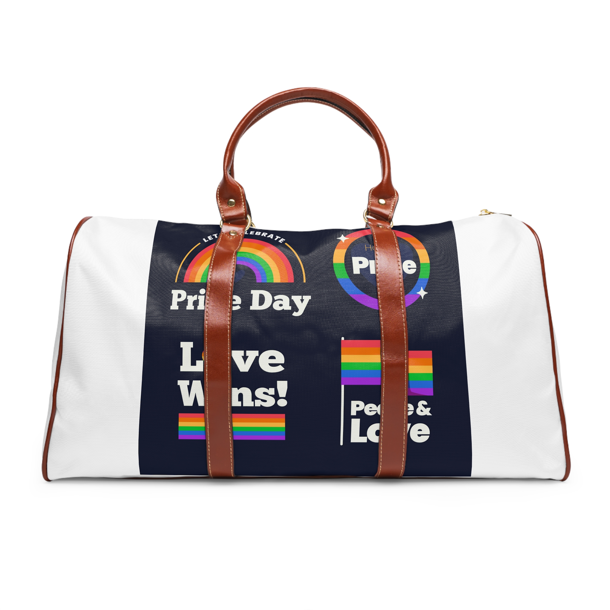 Flat Pride Day Badge Collection 2 Waterproof Travel Bag