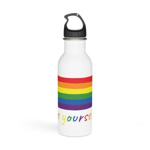 Colorful Gay Pride Flag Happy Pride Day Lgbtq Community Pride Month Vector Hand Drawn Doodle Posters Stickers Logo Cards(2) Stainless Steel Water Bottle