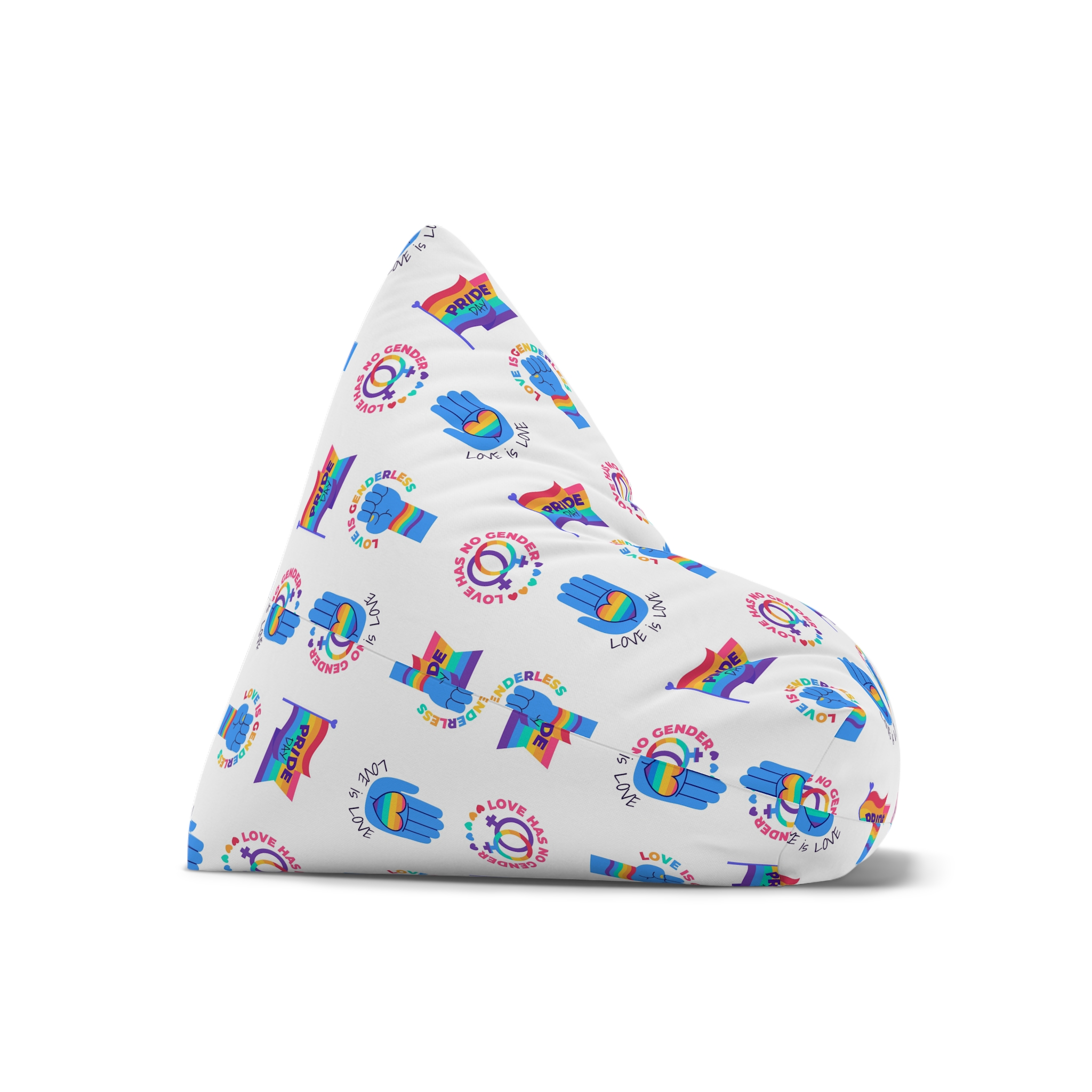 Flat Labels Collection Pride Month Celebration(1) Bean Bag Chair Cover - Image 7