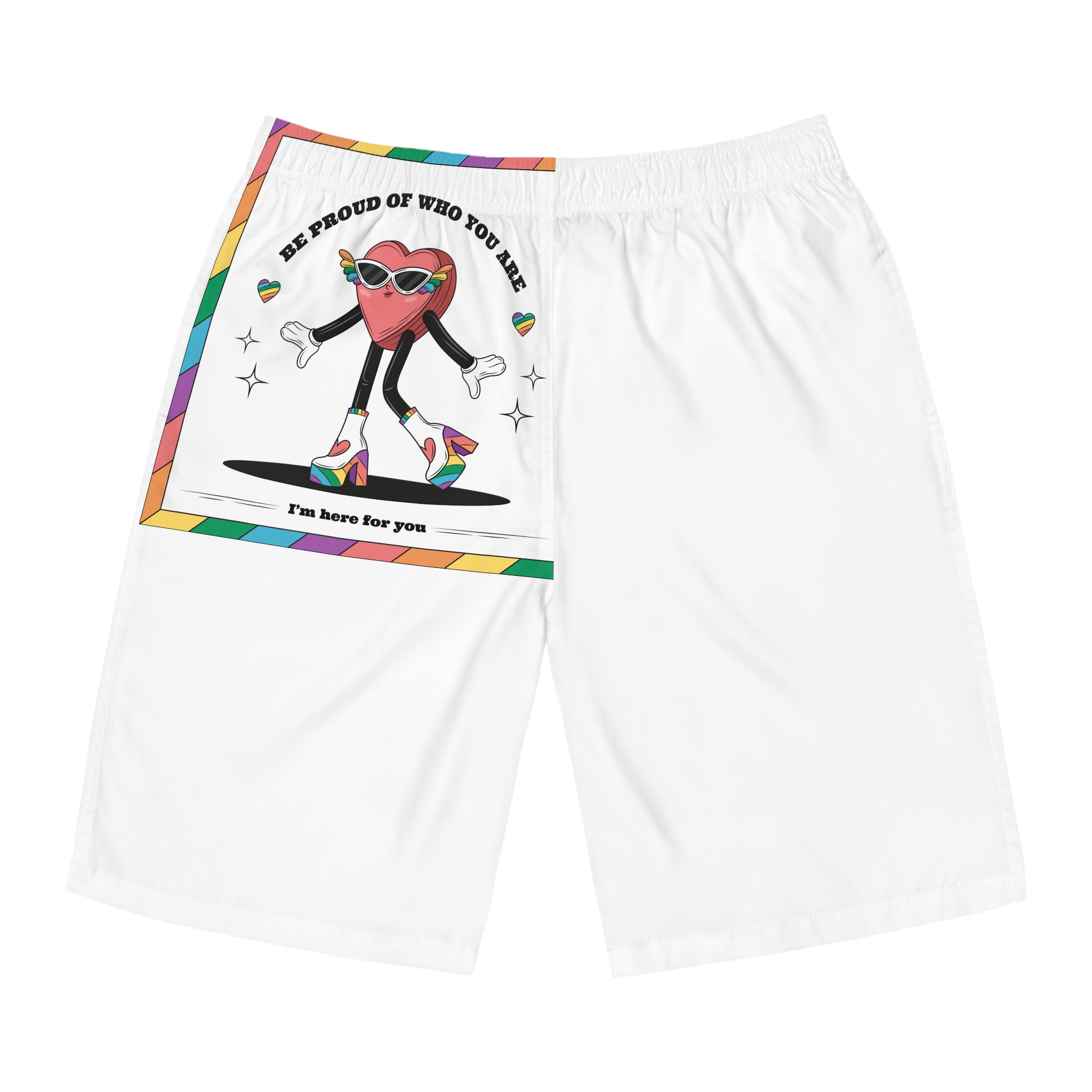 Hand Drawn Illustration Pride Month Celebration(1) Mens Board Shorts Aop