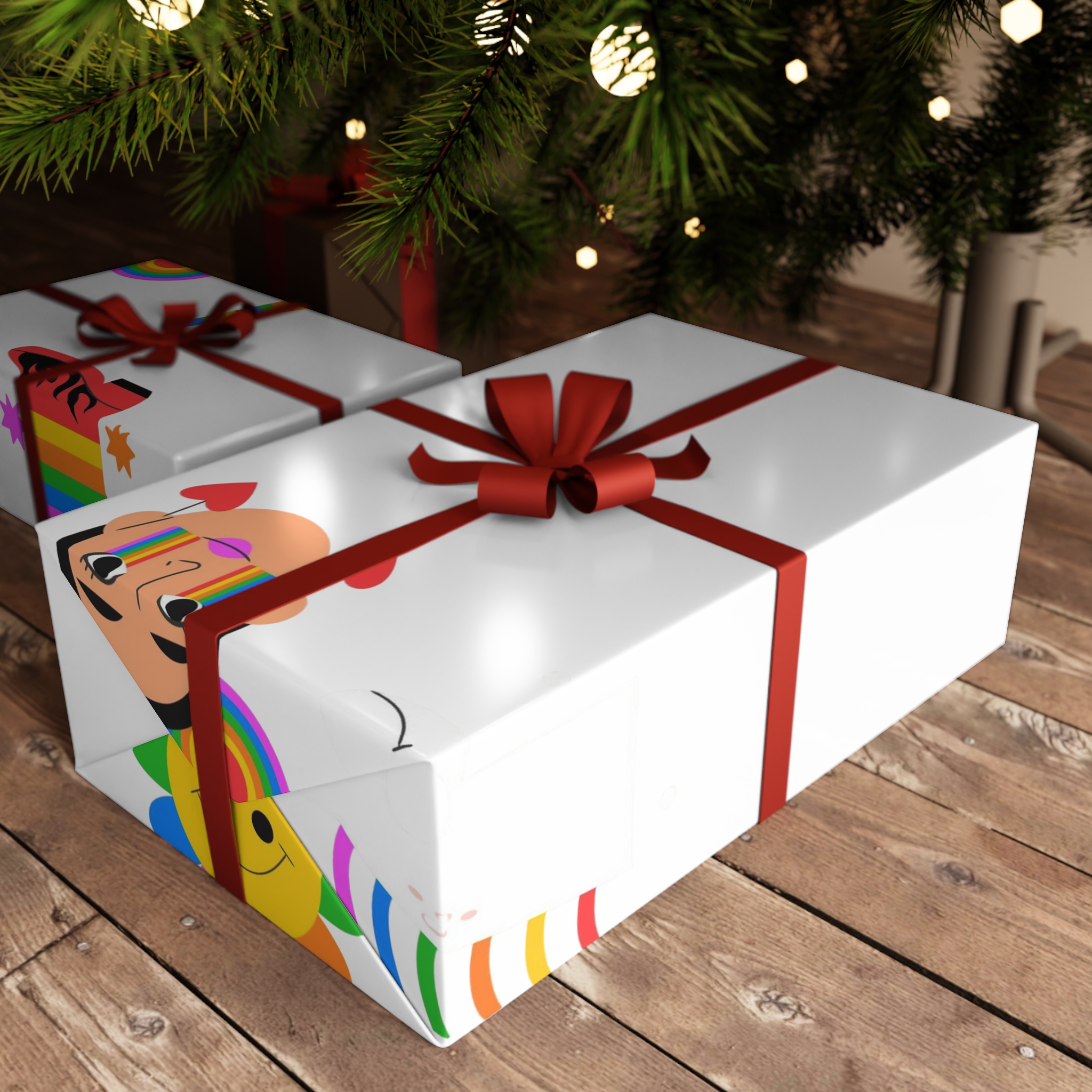 Flat Design Elements Collection Pride Month Celebration Gift Wrapping Paper Sheets 1pc - Image 3