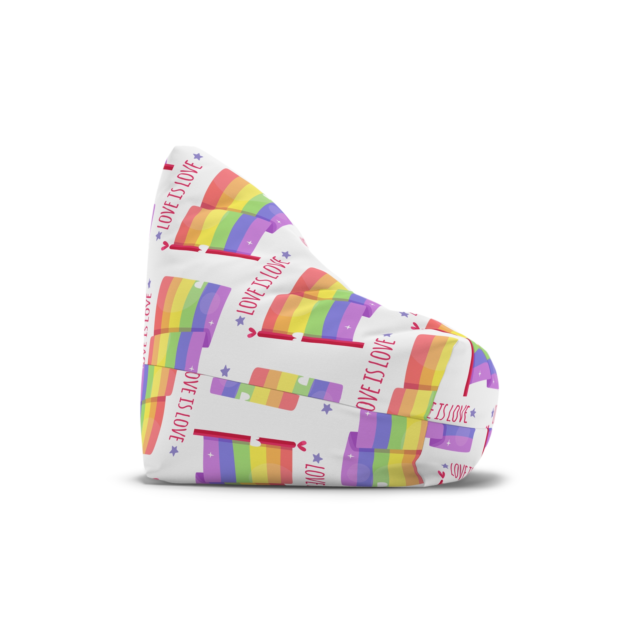 Pride Day Flag With Love Bean Bag Chair Cover - Image 3